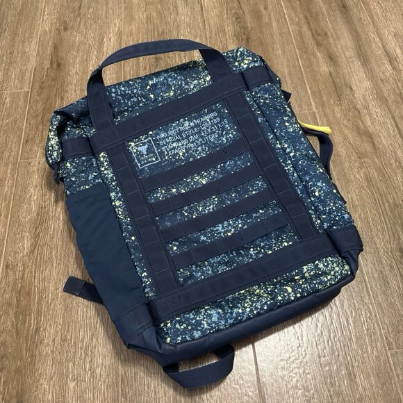 Under Armour Project Rock Gym Duffle Backpack Blue camouflage print - Picture 1 of 10
